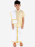 Boys' Parmesan Silk Short Sleeves Ethnic Shirt
